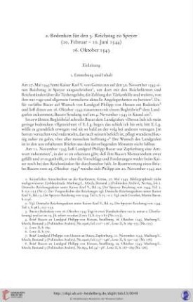 2. Bedenken für den 3. Reichstag zu Speyer (20. Februar - 10. Juni 1544), 16. Oktober 1543