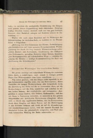 Résumé der Wirkungen der russischen Bäder.