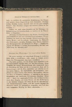 Résumé der Wirkungen der russischen Bäder.