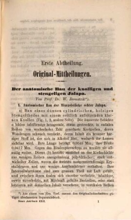 Neues Jahrbuch für Pharmacie und verwandte Fächer : eine Zeitschr. d. Allgemeinen Deutschen Apotheker-Vereins, Abtheilung Süddeutschland, 22. 1864