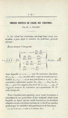 Théorie novelle du calcul des variations.