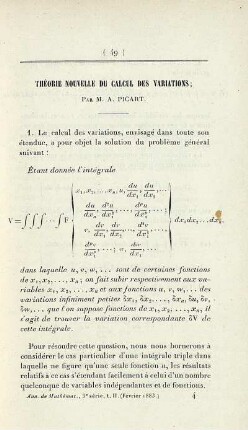 Théorie novelle du calcul des variations.