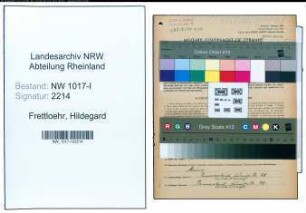 Entnazifizierung Hildegard Frettloehr , geb. 04.08.1902 ()