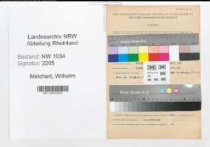Entnazifizierung Wilhelm Melchert , geb. 08.01.1894 (Generalmajor)