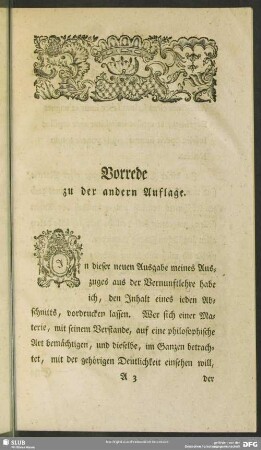 Vorrede zu der andern Auflage