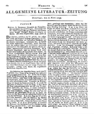 Bourguet, D. L.: Grundriß der Naturlehre. Ein Leitfaden bei Vorlesungen. Berlin: Hartmann 1798