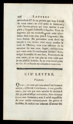 CIXe Lettre. Vendredi.