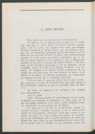 Al señor Edisson.