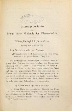 Dramatisches und Kritisches zu den Fragmenten der griechischen Tragiker
