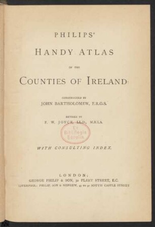 Philips' Handy Atlas of the Counties of Ireland