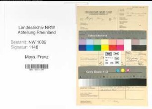 Entnazifizierung Franz Meys , geb. 02.07.1903 ()
