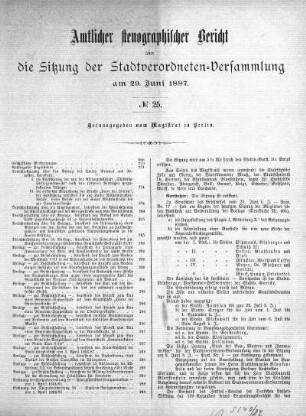 No. 25, 29. Juni 1887