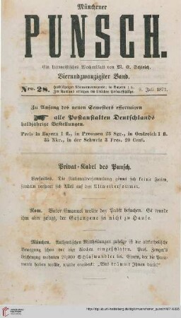 Nro. 28 (9. Juli 1871)
