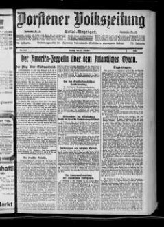 Dorstener Volkszeitung. 1919-1933