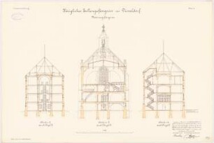 Zellengefängnis, Düsseldorf Männergefängnis: Querschnitte 1:100
