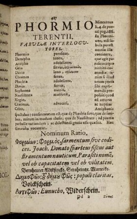 Phormio Terentii