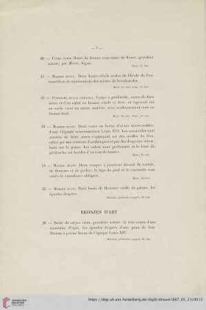 Bronzes d'Art (Nr. 26 - 29)
