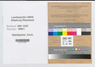 Entnazifizierung Erich Steinbacher, geb. 22.10.1908 (Stadtinspektor)