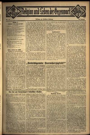 Dritte Ausgabe vom Sonntag, den 22. Januar 1933.