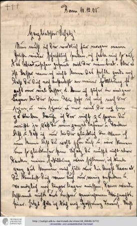 Brief vom 10.12.1905