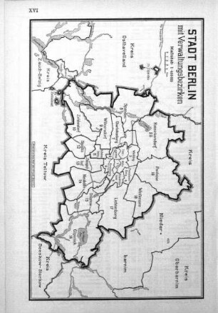 Karte: Stadt Berlin mit Verwaltungsbezirken