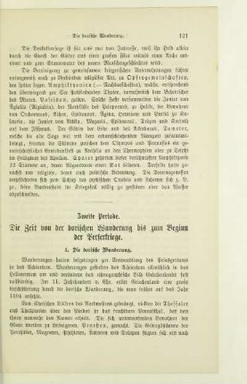 Zweite Periode. Die Zeit von der dorischen Wanderung bis zum Beginn der Perserkriege