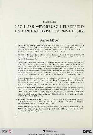 Antike Möbel (Nr. 170-219)