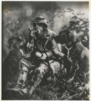 Der frühstückende Treiber : Der frühstückende Treiber (Förster Bubenik) (Studie, 1861, F. v. Rayski; Öl/Leinwand; 23 x 21 cm; Staatliche Kunstsammlungen Dresden (SKD))