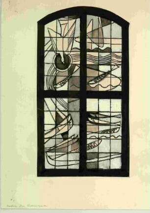 Entwurf für ein Glasfenster in einem Sakralbau