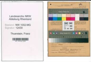 Entnazifizierung Franz Thuerstein , geb. 20.03.1894 (Kellner)