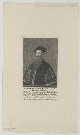 Bildnis des Obertus Giphanius