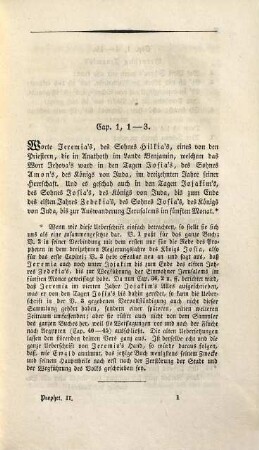 Praktischer Commentar über die Propheten des Alten Bundes mit exegetischen und kritischen Anmerkungen, 2. Praktischer Commentar über den Jeremia