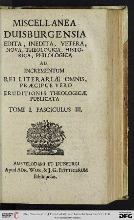 Tomi I. Fasciculus III.