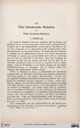 Über künstlerische Wahrheit