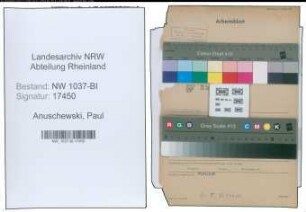 Entnazifizierung Paul Anuschewski , geb. 21.12.1901 (Amtsgehilfe)