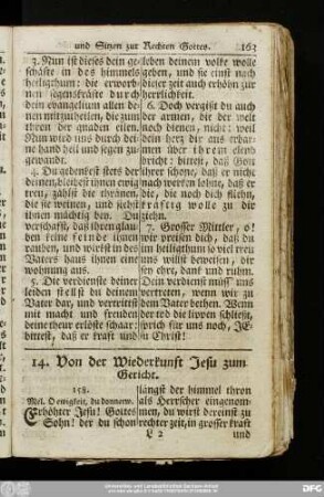 14. Von der Wiederkunft Jesu zum Gericht.
