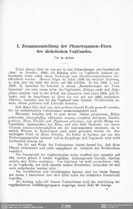 Zusammenstellung der Phanerogamen-Flora des sächsischen Vogtlandes