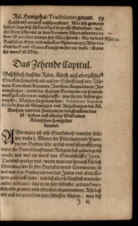 Das Zehende Capitul.