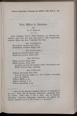 Neue Milben In Berstein