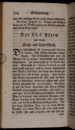 Der XLI. Psalm [...].