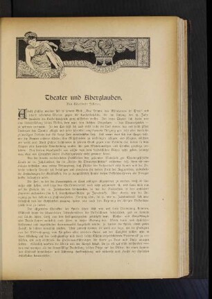 Theater und Aberglauben