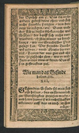 Wie man das Gesinde halten soll. XII.