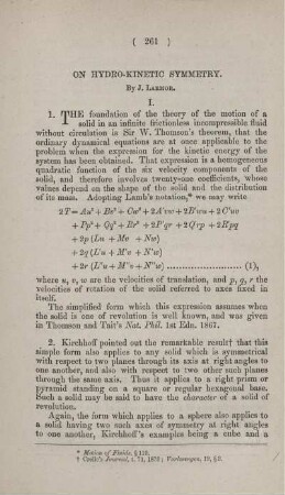 On hydro-kinetic symmetry.