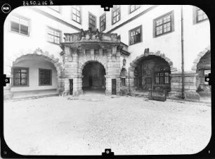 Schloss Friedenstein, Altan in der Nordostecke des Schlosshofes
