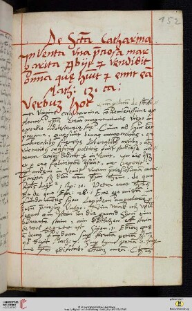De Sancta Catharina [Predigttext, Mt 13,46:]