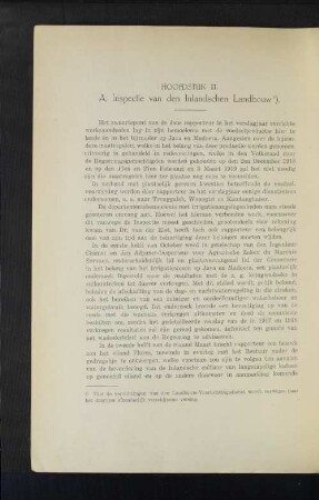 A. Inspectie van den Inlandschen Landbouw.