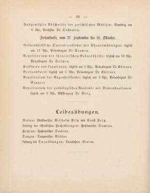 22, Leibesübungen