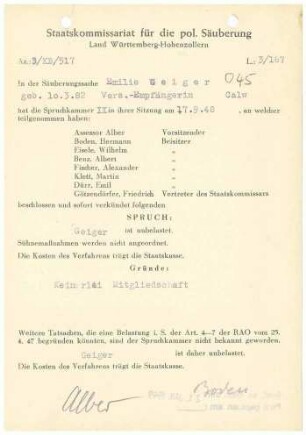 Geiger, Emilie