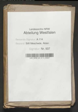 Zehntrolle des Weitmarschen (städtischen) und Elsinghauser (Hospitals-) Zehnten