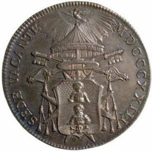 Münze, 1/2 Scudo, 1823